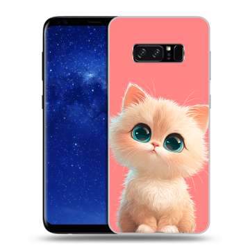 Силиконовый чехол на Samsung Galaxy Note 8 с принтом Розовый котенок Силиконовый чехол на Samsung Galaxy Note 8 с принтом Розовый котенок