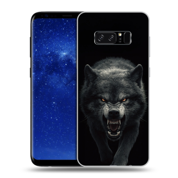 Силиконовый чехол на Samsung Galaxy Note 8 с принтом Волк
