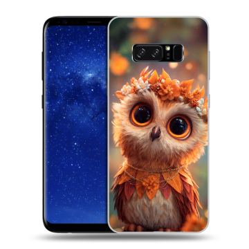 Силиконовый чехол на Samsung Galaxy Note 8 с принтом Милая сова Силиконовый чехол на Samsung Galaxy Note 8 с принтом Милая сова