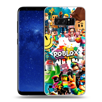 Силиконовый чехол на Samsung Galaxy Note 8 с принтом Roblox Роблокс