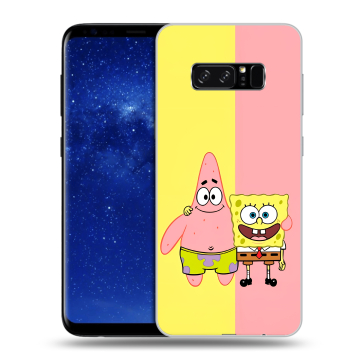 Силиконовый чехол на Samsung Galaxy Note 8 с принтом Спанч боб Спанчбоб