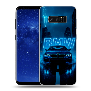 Силиконовый чехол на Samsung Galaxy Note 8 с принтом BMW БМВ