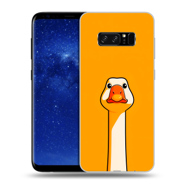 Силиконовый чехол на Samsung Galaxy Note 8 с принтом Смешная утка Силиконовый чехол на Samsung Galaxy Note 8 с принтом Смешная утка