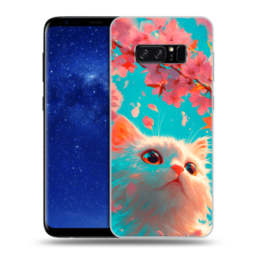 Силиконовый чехол на Samsung Galaxy Note 8 с принтом Красивый кот Силиконовый чехол на Samsung Galaxy Note 8 с принтом Красивый кот