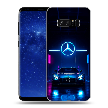 Силиконовый чехол на Samsung Galaxy Note 8 с принтом Mercedes Мерседес