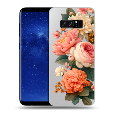 Силиконовый чехол на Samsung Galaxy Note 8 с принтом цветы Силиконовый чехол на Samsung Galaxy Note 8 с принтом цветы