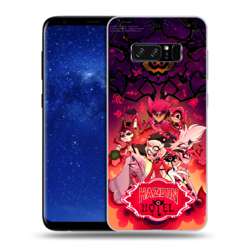 Силиконовый чехол на Samsung Galaxy Note 8 с принтом Hazbin Hotel Отель Хазбин