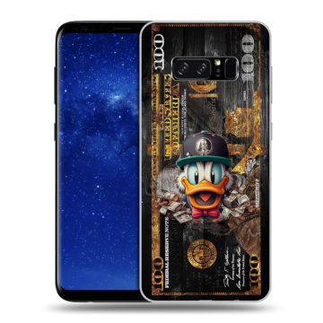 Силиконовый чехол на Samsung Galaxy Note 8 с принтом Дональд Дак Доллар