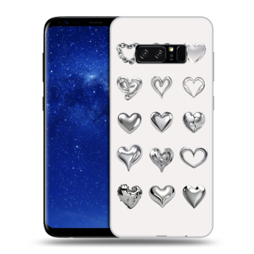 Силиконовый чехол на Samsung Galaxy Note 8 с принтом Y2K сердечки Силиконовый чехол на Samsung Galaxy Note 8 с принтом Y2K сердечки