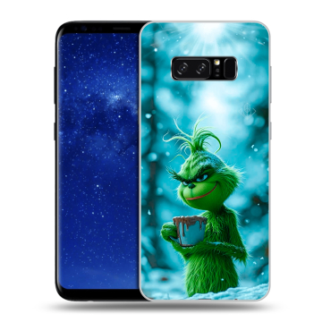 Силиконовый чехол на Samsung Galaxy Note 8 с принтом Новый год гринч Силиконовый чехол на Samsung Galaxy Note 8 с принтом Новый год гринч