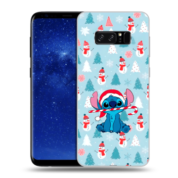 Силиконовый чехол на Samsung Galaxy Note 8 с принтом Стич Новый год Силиконовый чехол на Samsung Galaxy Note 8 с принтом Стич Новый год