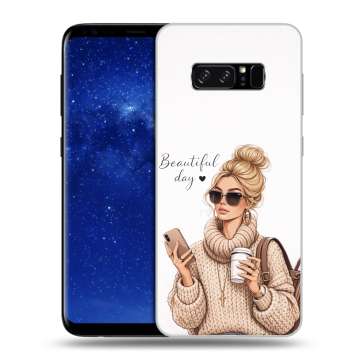 Силиконовый чехол на Samsung Galaxy Note 8 с принтом женский