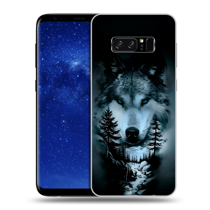 Силиконовый чехол на Samsung Galaxy Note 8 с принтом Лесной волк Силиконовый чехол на Samsung Galaxy Note 8 с принтом Лесной волк
