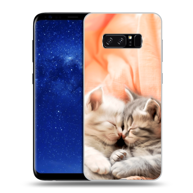 Силиконовый противоударный чехол на Samsung Galaxy Note 8 с принтом Котята Силиконовый противоударный чехол на Samsung Galaxy Note 8 с принтом Котята