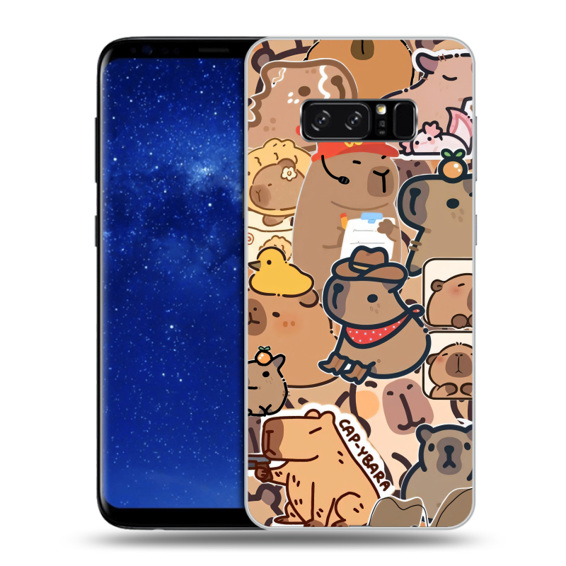 Силиконовый чехол на Samsung Galaxy Note 8 с принтом капибара Силиконовый чехол на Samsung Galaxy Note 8 с принтом капибара