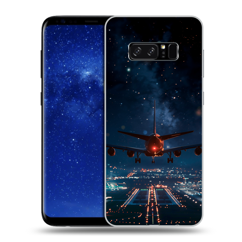 Силиконовый противоударный чехол на Samsung Galaxy Note 8 с принтом самолет Силиконовый противоударный чехол на Samsung Galaxy Note 8 с принтом самолет