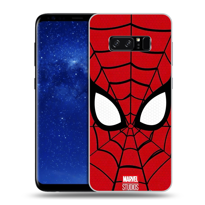 Силиконовый противоударный чехол на Samsung Galaxy Note 8 с принтом человек паук spiderman Силиконовый противоударный чехол на Samsung Galaxy Note 8 с принтом человек паук spiderman