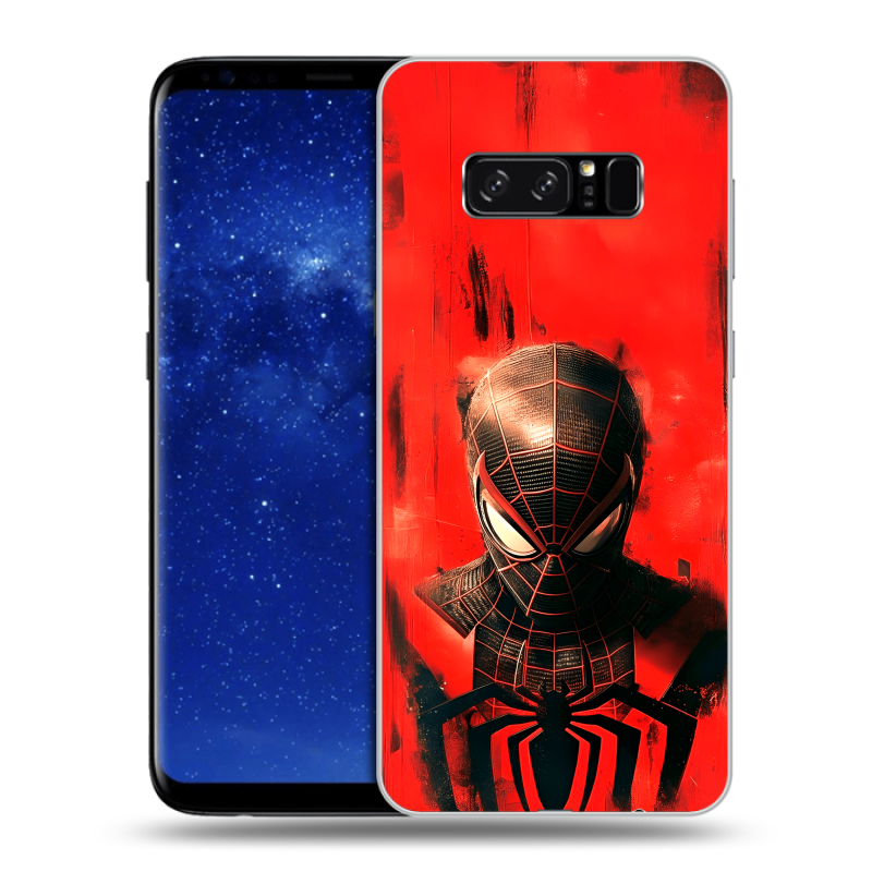 Силиконовый чехол на Samsung Galaxy Note 8 с принтом человек паук spiderman Силиконовый чехол на Samsung Galaxy Note 8 с принтом человек паук spiderman