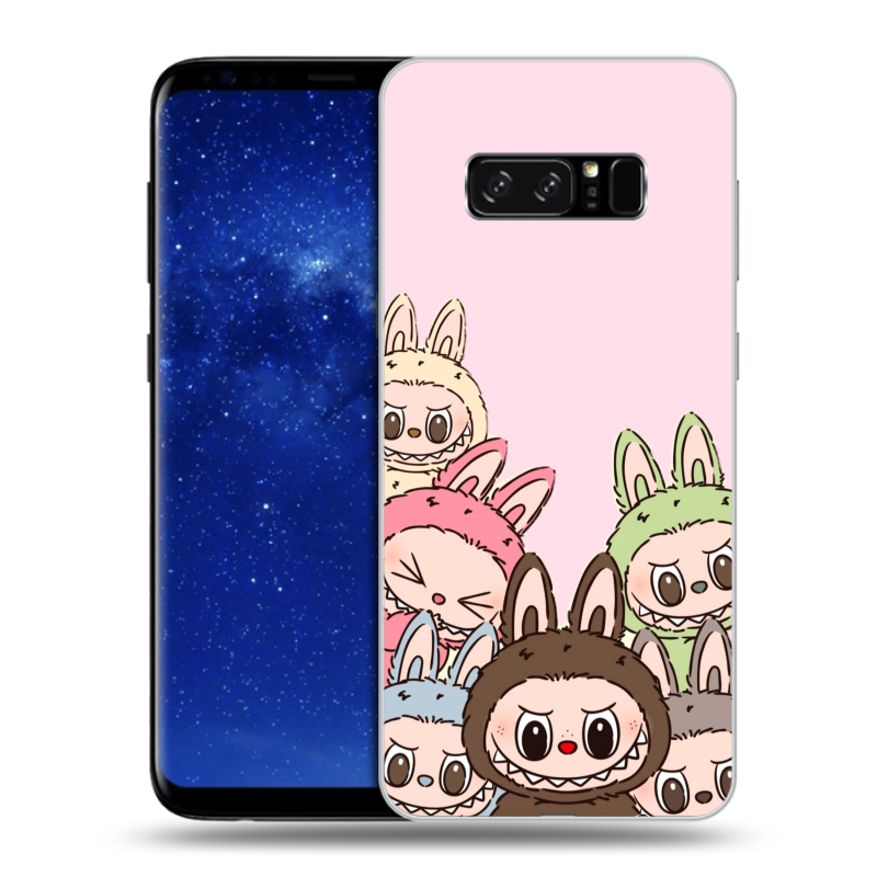 Силиконовый противоударный чехол на Samsung Galaxy Note 8 с принтом Лабубу Силиконовый противоударный чехол на Samsung Galaxy Note 8 с принтом Лабубу