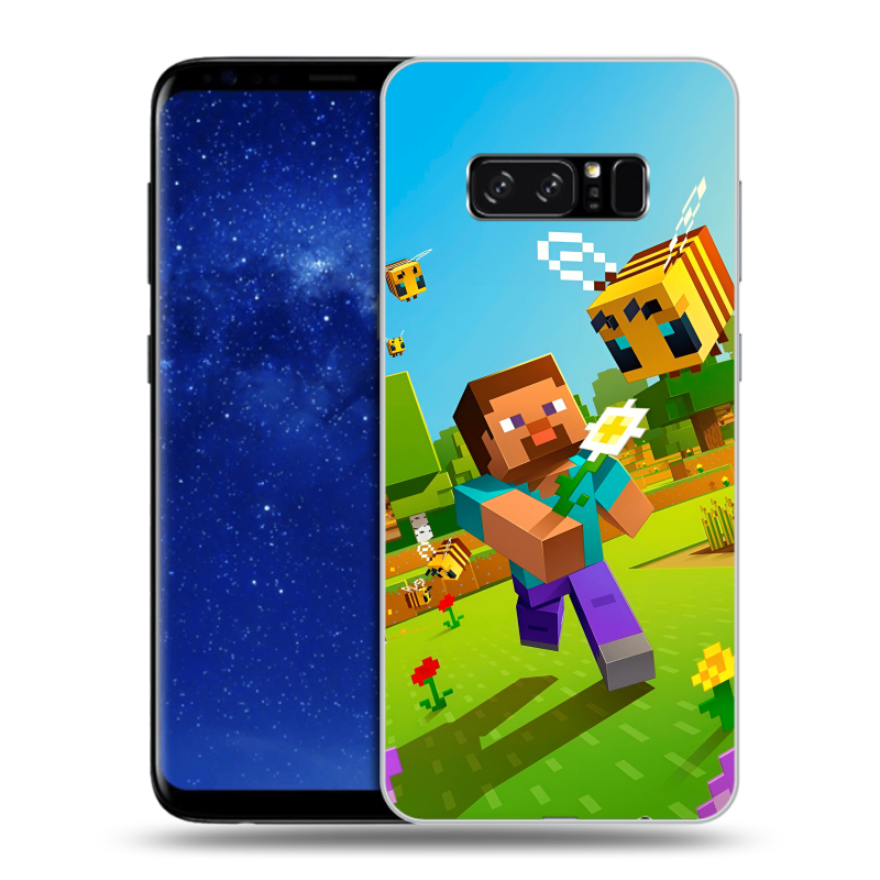 Силиконовый чехол на Samsung Galaxy Note 8 с принтом Майнкрафт Minecraft Силиконовый чехол на Samsung Galaxy Note 8 с принтом Майнкрафт Minecraft
