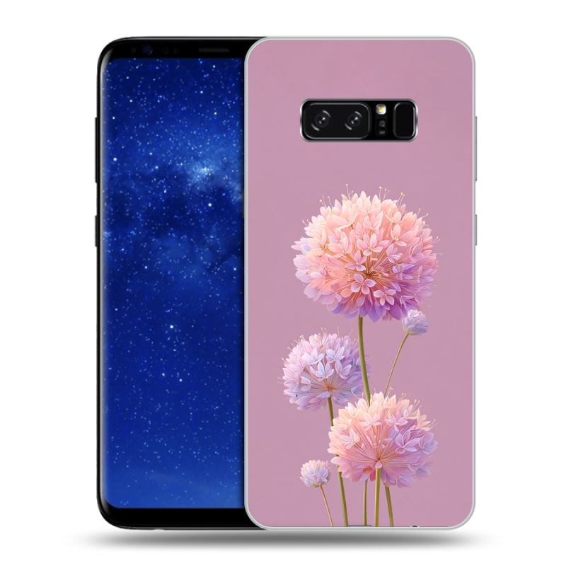 Силиконовый противоударный чехол на Samsung Galaxy Note 8 с принтом Цветы Силиконовый противоударный чехол на Samsung Galaxy Note 8 с принтом Цветы