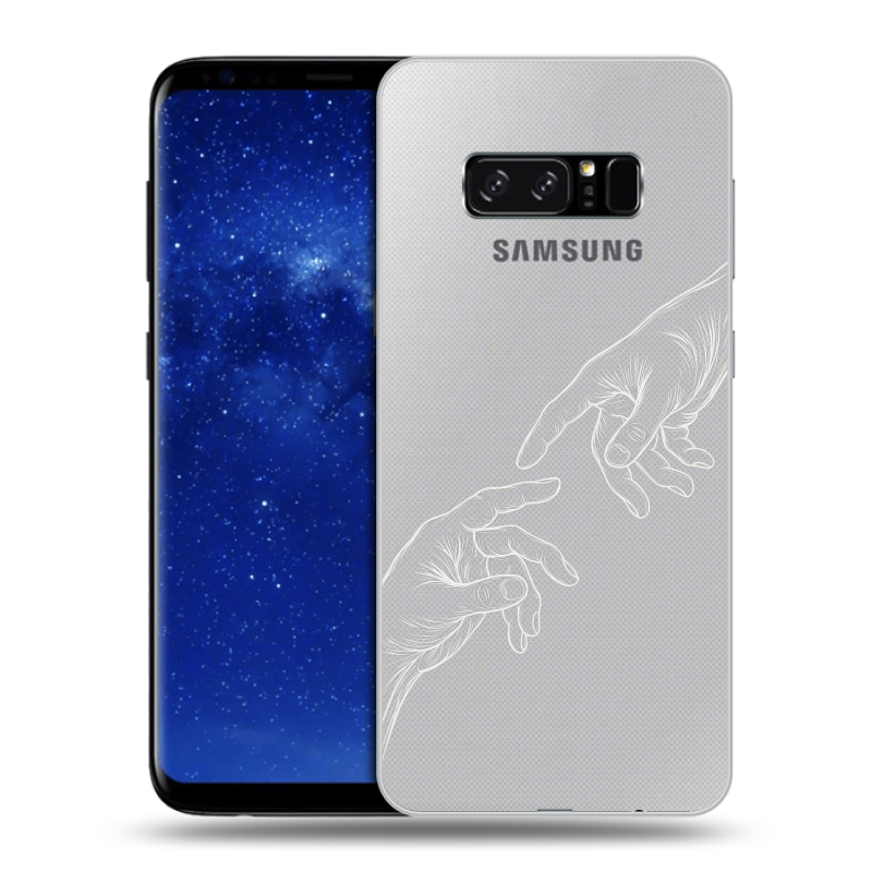 Силиконовый противоударный чехол на Samsung Galaxy Note 8 с принтом Сотворение мира Силиконовый противоударный чехол на Samsung Galaxy Note 8 с принтом Сотворение мира