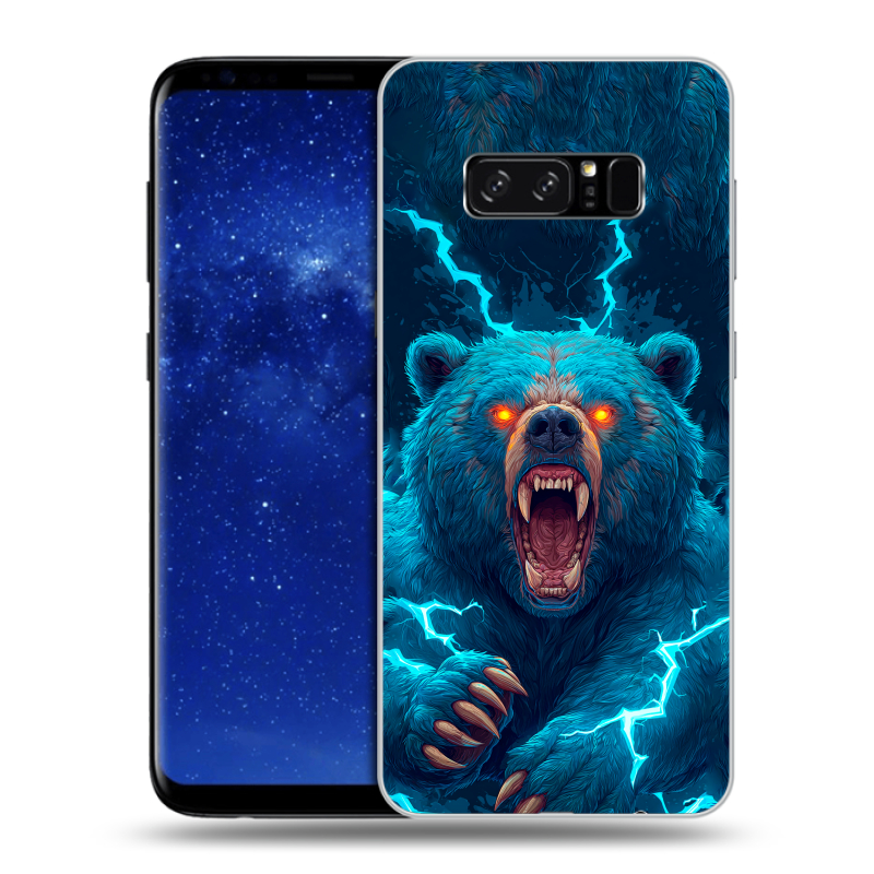 Силиконовый противоударный чехол на Samsung Galaxy Note 8 с принтом Медведь Силиконовый противоударный чехол на Samsung Galaxy Note 8 с принтом Медведь