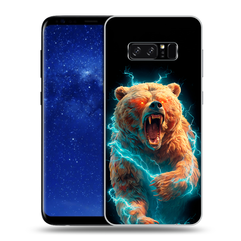 Силиконовый противоударный чехол на Samsung Galaxy Note 8 с принтом Медведь Силиконовый противоударный чехол на Samsung Galaxy Note 8 с принтом Медведь