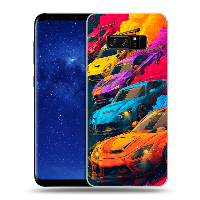 Силиконовый противоударный чехол на Samsung Galaxy Note 8 с принтом Тачки Силиконовый противоударный чехол на Samsung Galaxy Note 8 с принтом Тачки