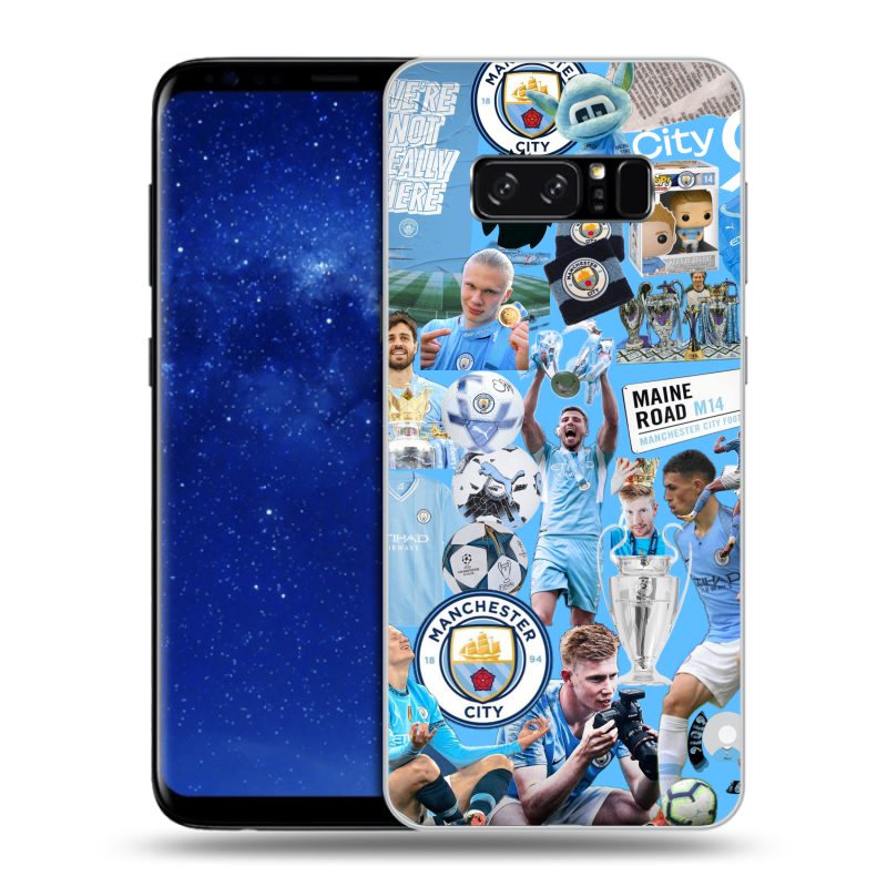 Силиконовый противоударный чехол на Samsung Galaxy Note 8 с принтом Man City Манчестер Сити Силиконовый противоударный чехол на Samsung Galaxy Note 8 с принтом Man City Манчестер Сити