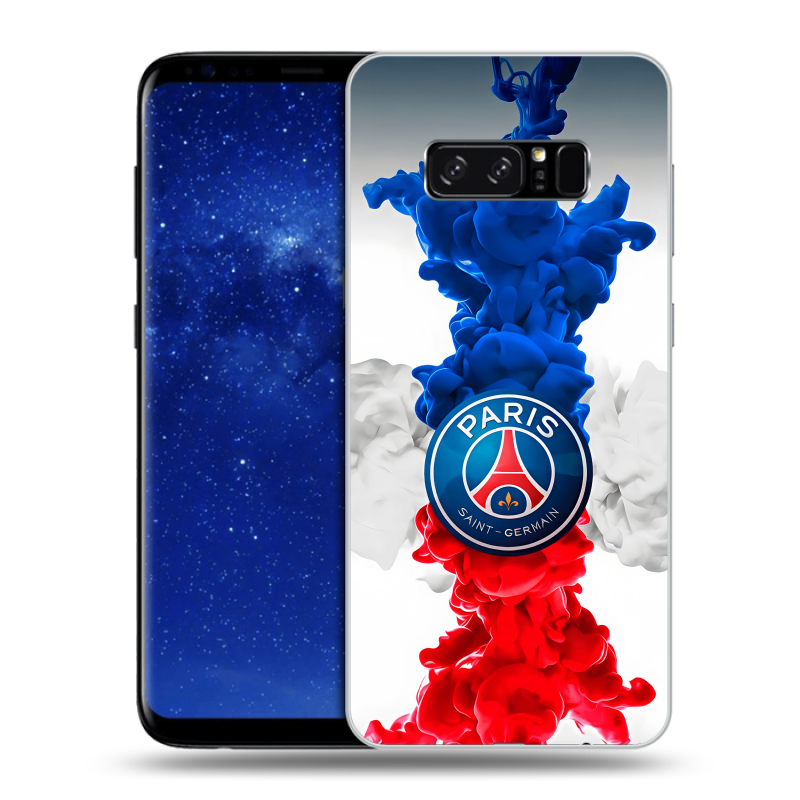 Силиконовый противоударный чехол на Samsung Galaxy Note 8 с принтом PSG ПСЖ Силиконовый противоударный чехол на Samsung Galaxy Note 8 с принтом PSG ПСЖ