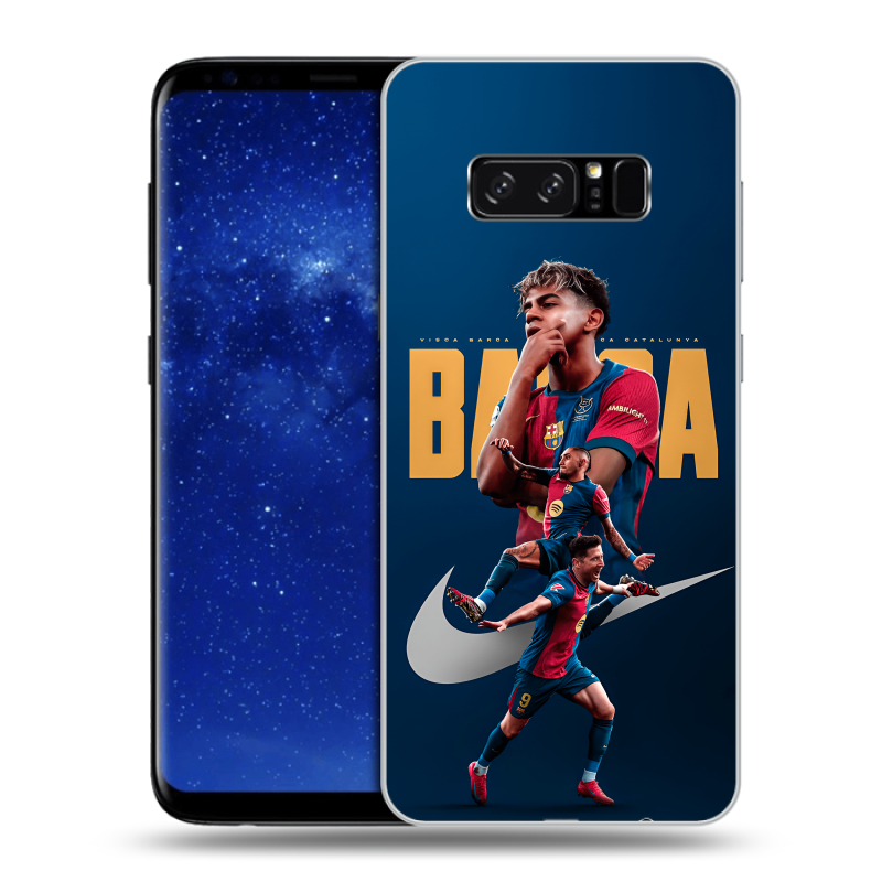 Силиконовый противоударный чехол на Samsung Galaxy Note 8 с принтом Барселона Barca Yamal Силиконовый противоударный чехол на Samsung Galaxy Note 8 с принтом Барселона Barca Yamal
