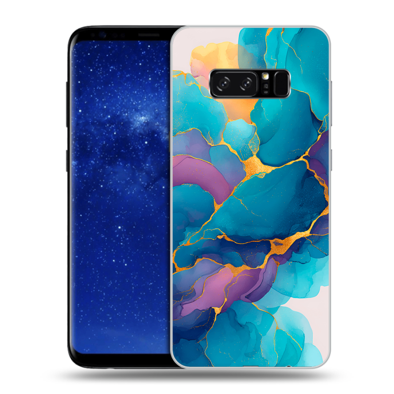 Силиконовый чехол на Samsung Galaxy Note 8 с принтом Мрамор блестки Силиконовый чехол на Samsung Galaxy Note 8 с принтом Мрамор блестки