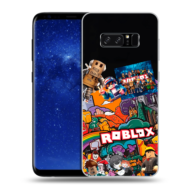 Силиконовый противоударный чехол на Samsung Galaxy Note 8 с принтом Roblox Роблокс Силиконовый противоударный чехол на Samsung Galaxy Note 8 с принтом Roblox Роблокс