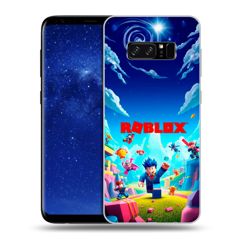 Силиконовый противоударный чехол на Samsung Galaxy Note 8 с принтом Roblox Роблокс Силиконовый противоударный чехол на Samsung Galaxy Note 8 с принтом Roblox Роблокс