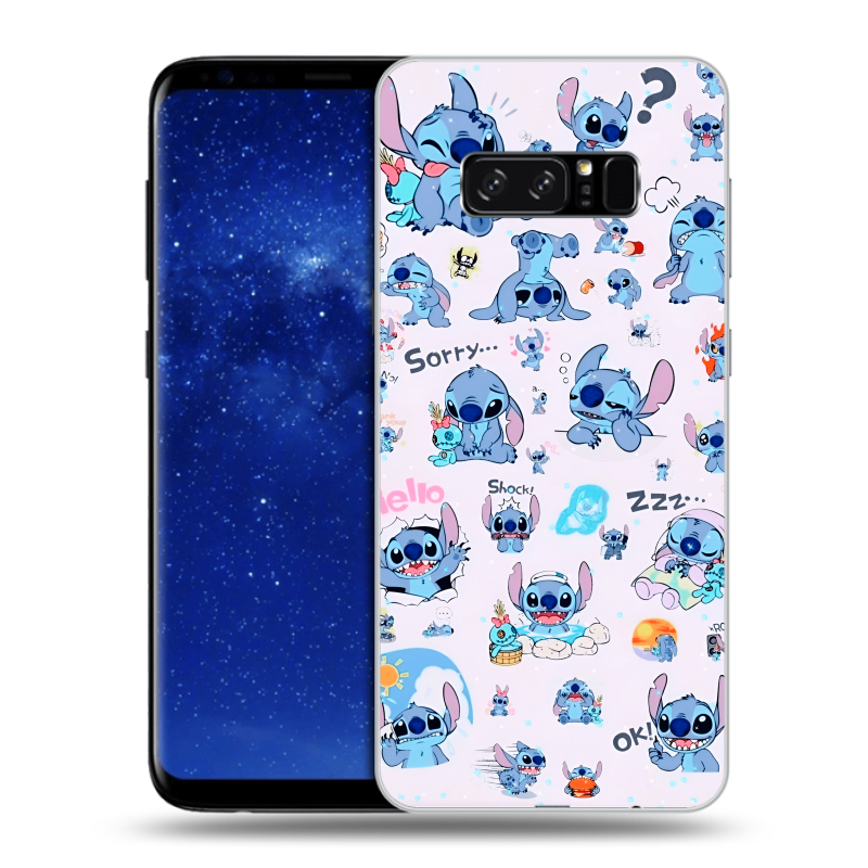 Силиконовый противоударный чехол на Samsung Galaxy Note 8 с принтом Лило и Стич Силиконовый противоударный чехол на Samsung Galaxy Note 8 с принтом Лило и Стич