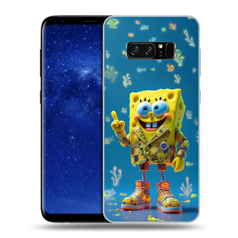 Силиконовый чехол на Samsung Galaxy Note 8 с принтом Спанч боб Спанчбоб Силиконовый чехол на Samsung Galaxy Note 8 с принтом Спанч боб Спанчбоб