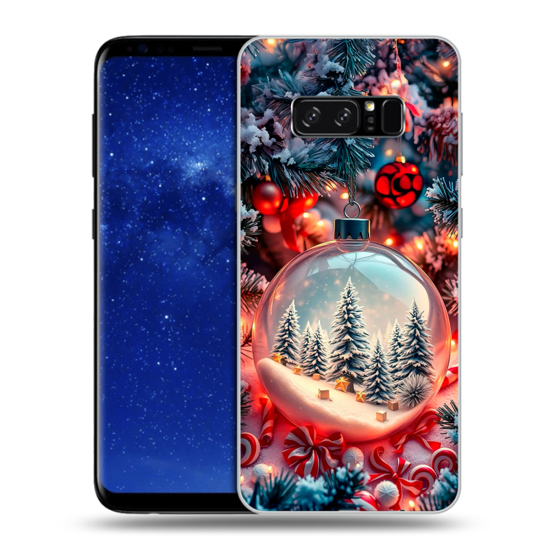 Силиконовый противоударный чехол на Samsung Galaxy Note 8 с принтом Новый год Силиконовый противоударный чехол на Samsung Galaxy Note 8 с принтом Новый год