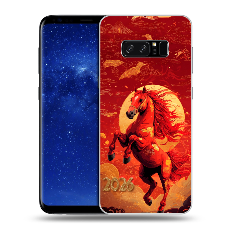 Силиконовый противоударный чехол на Samsung Galaxy Note 8 с принтом Новый год Силиконовый противоударный чехол на Samsung Galaxy Note 8 с принтом Новый год