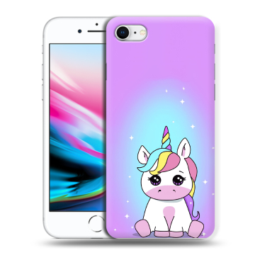 Силиконовый чехол на Iphone 8 с принтом Единорог