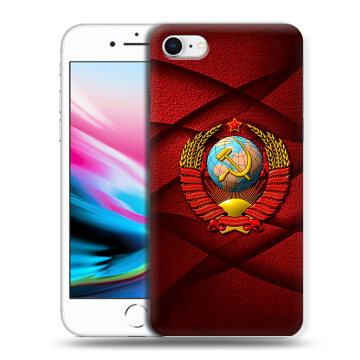 Силиконовый чехол на Iphone 8 с принтом Герб СССР