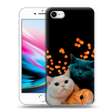 Силиконовый чехол на Iphone 8 с принтом Кошки