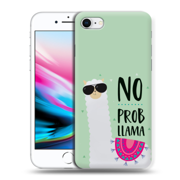 Силиконовый чехол на Iphone 8 с принтом Лама