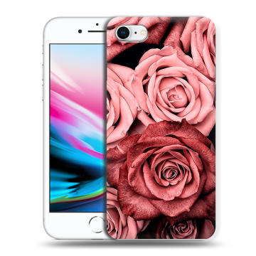 Силиконовый чехол на Iphone 8 с принтом Цветы розы