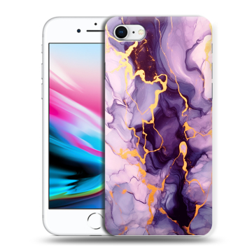Силиконовый чехол на Iphone 8 с принтом Мрамор