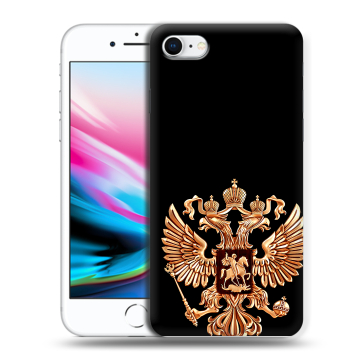 Силиконовый чехол на Iphone 8 с принтом Герб России золотой