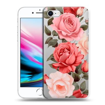 Силиконовый чехол на Iphone 8 с принтом Розы Силиконовый чехол на Iphone 8 с принтом Розы
