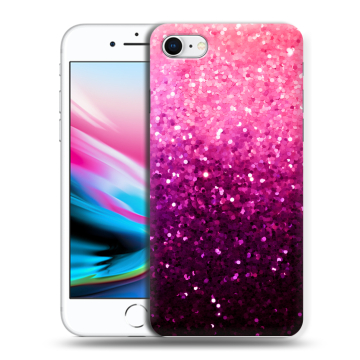 Силиконовый чехол на Iphone 8 с принтом Блестки