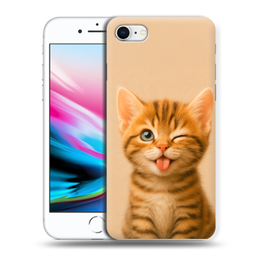 Силиконовый чехол на Iphone 8 с принтом котенок Силиконовый чехол на Iphone 8 с принтом котенок