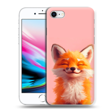 Силиконовый чехол на Iphone 8 с принтом милая лиса
